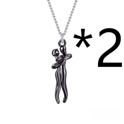 Hot Sale Affectionate Hug Necklace Couples Anniversary Valentine's Day  Gift Fashion Punk Street Style Pendant Necklace ShopyRight