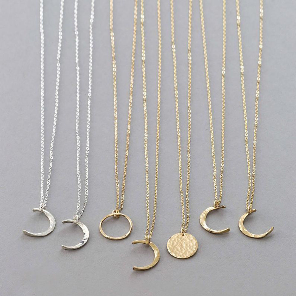 European and American cross-border jewelry, creative fashion necklaces, choker shields, rings, crescent necklaces, women's accessories