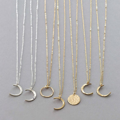 European and American cross-border jewelry, creative fashion necklaces, choker shields, rings, crescent necklaces, women's accessories