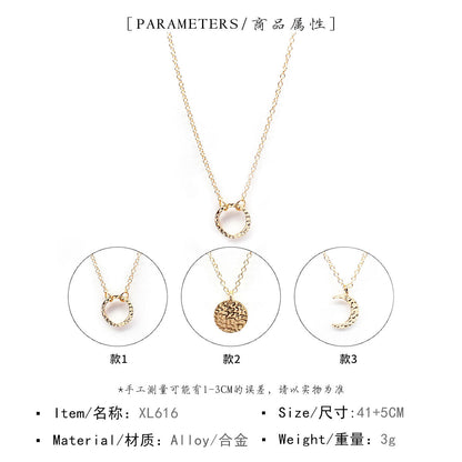 European and American cross-border jewelry, creative fashion necklaces, choker shields, rings, crescent necklaces, women's accessories