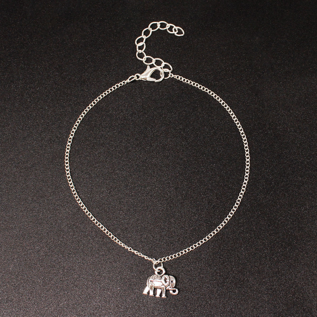 auspicious baby elephant women's anklet single layer simple elephant anklet wholesale