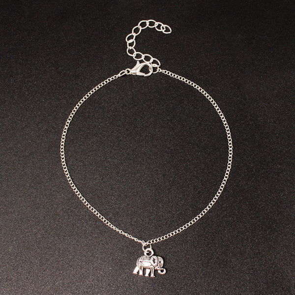 auspicious baby elephant women's anklet single layer simple elephant anklet wholesale - view 2 | Ciaura