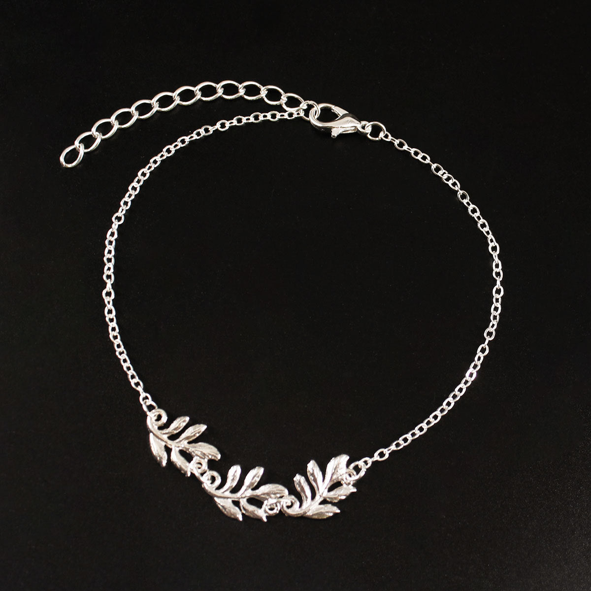 European and American ladies spring new alloy simple cheap leaf anklet women's cross-border cross-border handmade boutique
