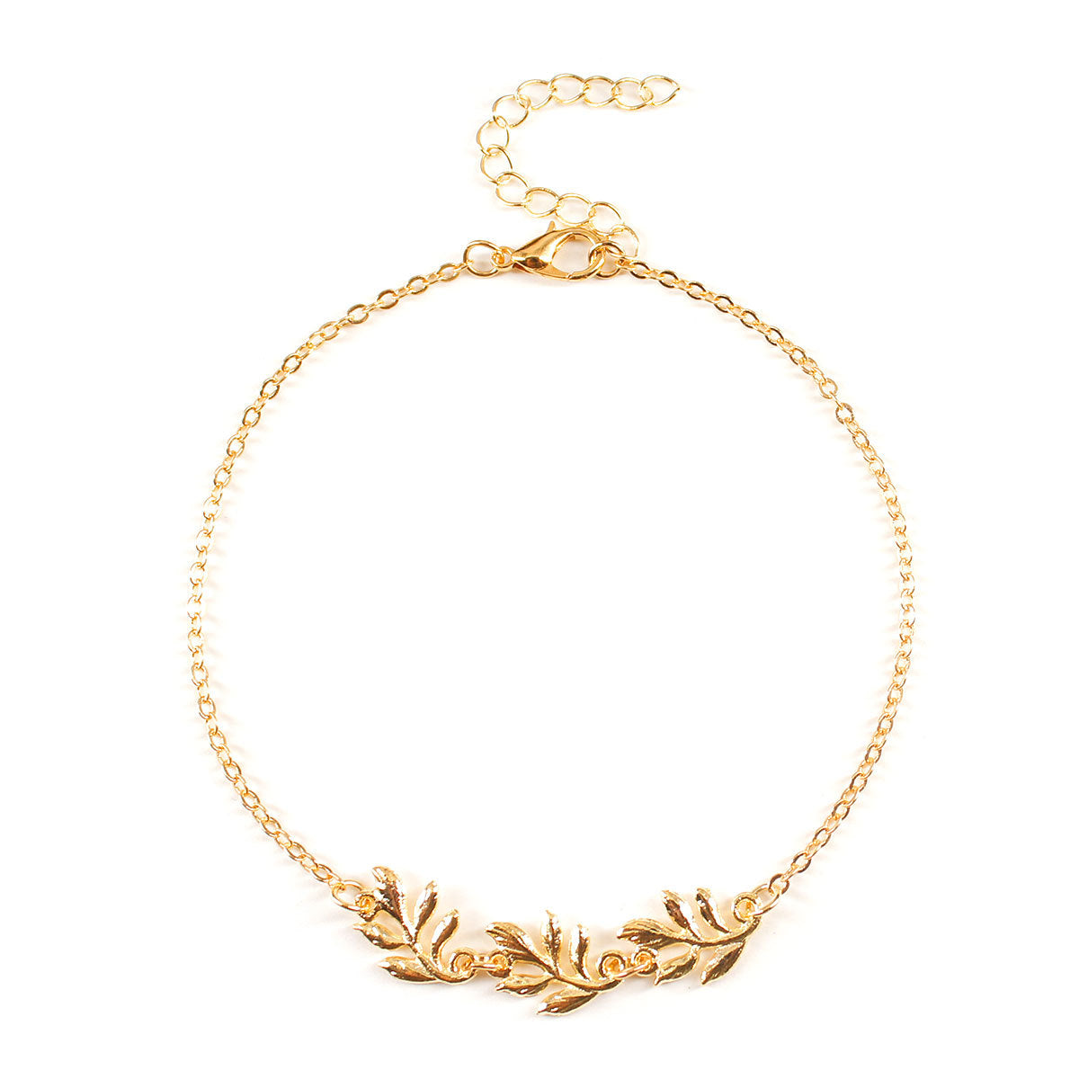 European and American ladies spring new alloy simple cheap leaf anklet women's cross-border cross-border handmade boutique
