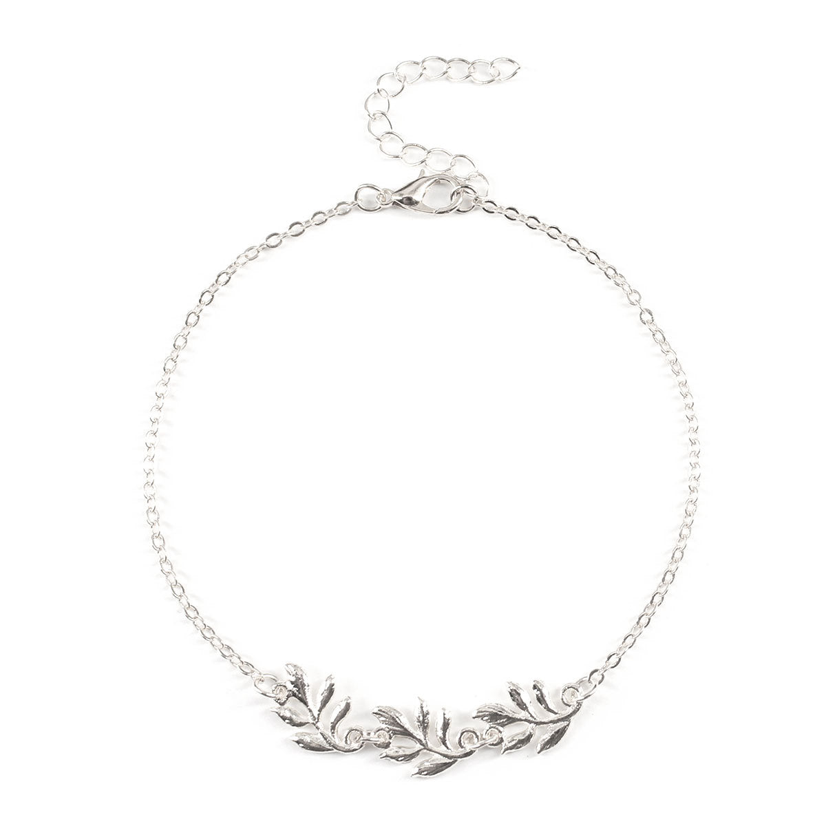 European and American ladies spring new alloy simple cheap leaf anklet women's cross-border cross-border handmade boutique