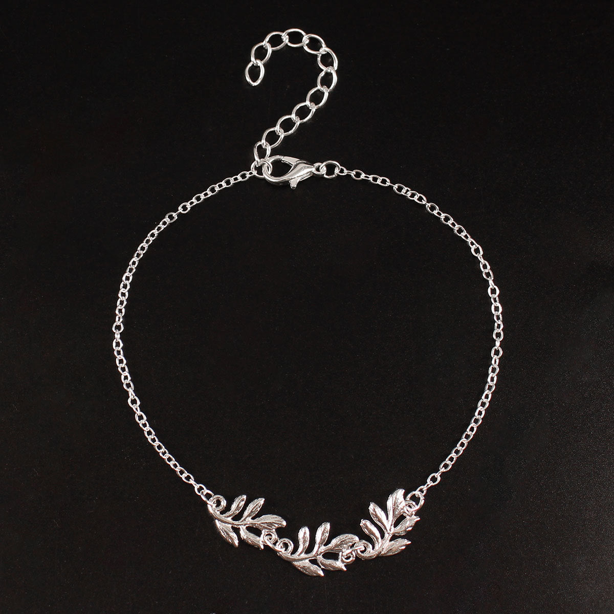 European and American ladies spring new alloy simple cheap leaf anklet women's cross-border cross-border handmade boutique