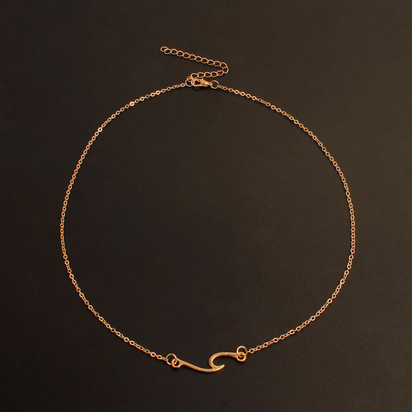 European and American cross-border jewelry alloy wave shape pendant necklace women's fashion geometric metal chain necklace - view 2 | Ciaura