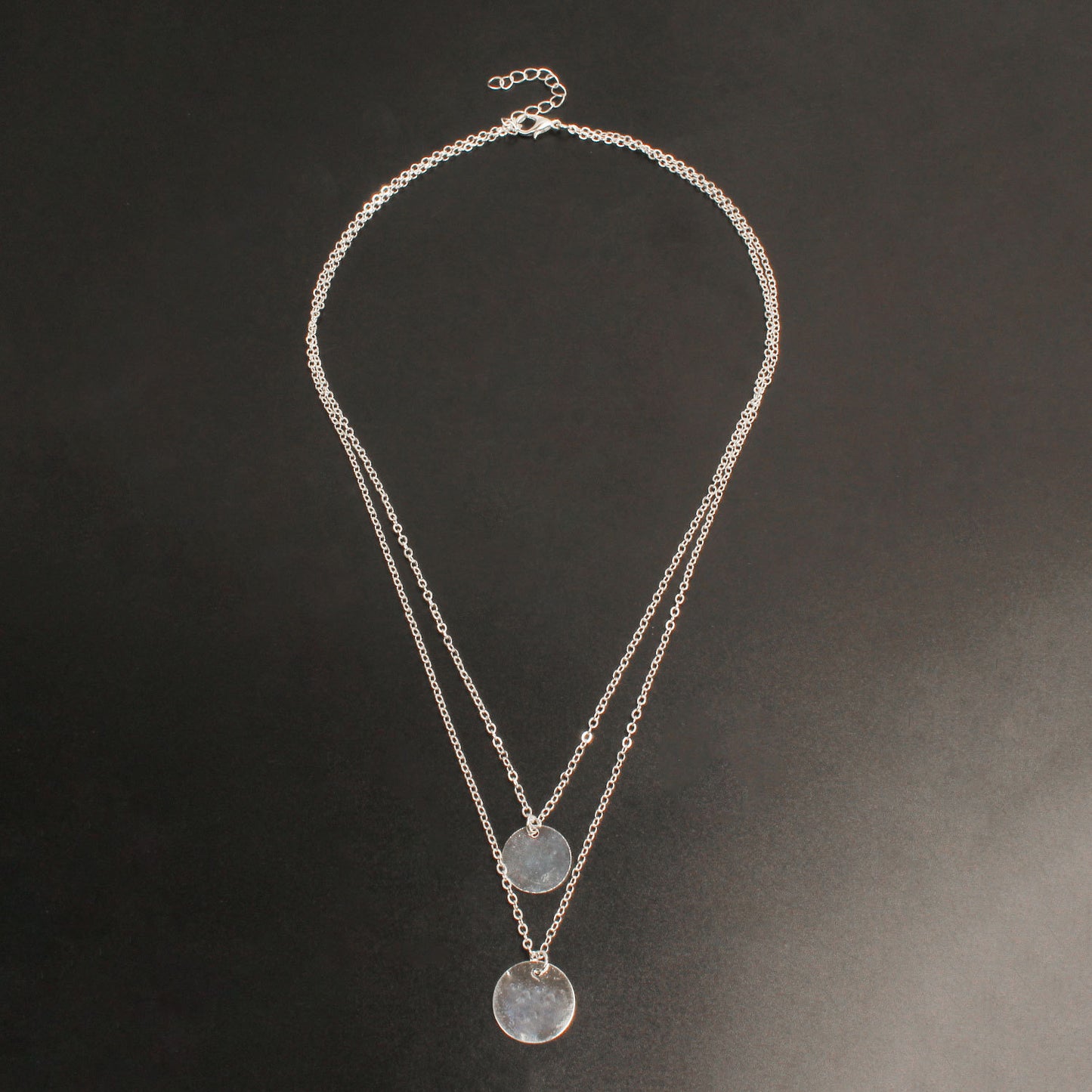 Cross-border new European and American personality necklaces simple fashion large and small sequins double-layer necklace wholesale