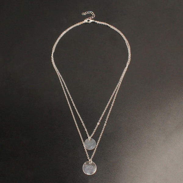 Cross-border new European and American personality necklaces simple fashion large and small sequins double-layer necklace wholesale - view 2 | Ciaura