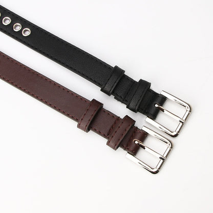 New Metal Whole Air Eye Belt Women's Belt Free Punch Korean Version Versatile Fashion Hollow Decorative Belt Wholesale
