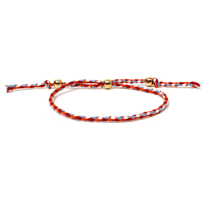 Custom cross-border jewelry Amazon hot sale new gold bead bracelet women's fashion hand-woven colored thread hand jewelry