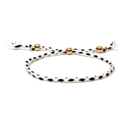 Custom cross-border jewelry Amazon hot sale new gold bead bracelet women's fashion hand-woven colored thread hand jewelry