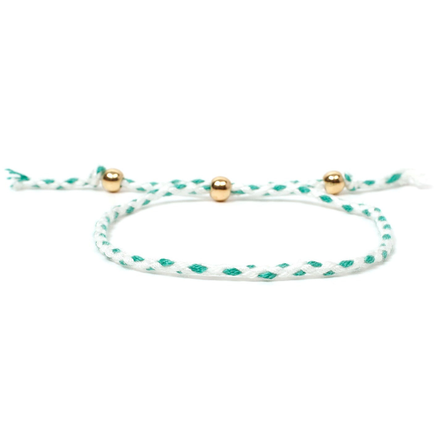 Custom cross-border jewelry Amazon hot sale new gold bead bracelet women's fashion hand-woven colored thread hand jewelry