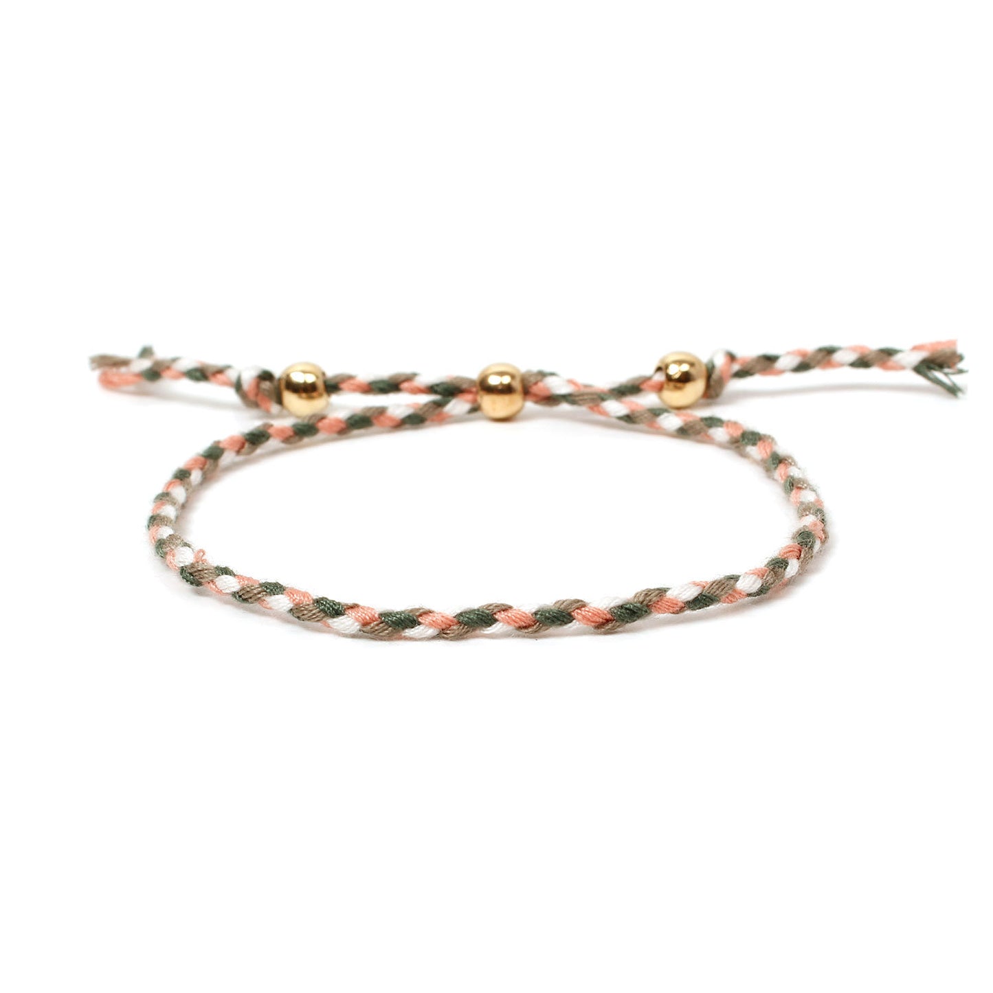 Custom cross-border jewelry Amazon hot sale new gold bead bracelet women's fashion hand-woven colored thread hand jewelry
