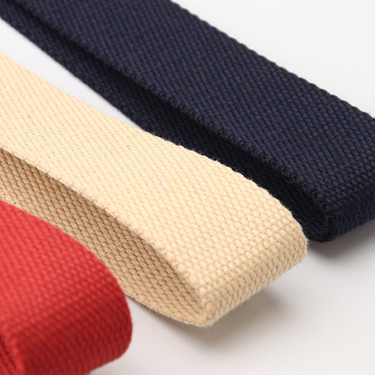 Explosive socket canvas belt for men and women, simple young students, solid colors, student military training, outdoor versatile pants belt