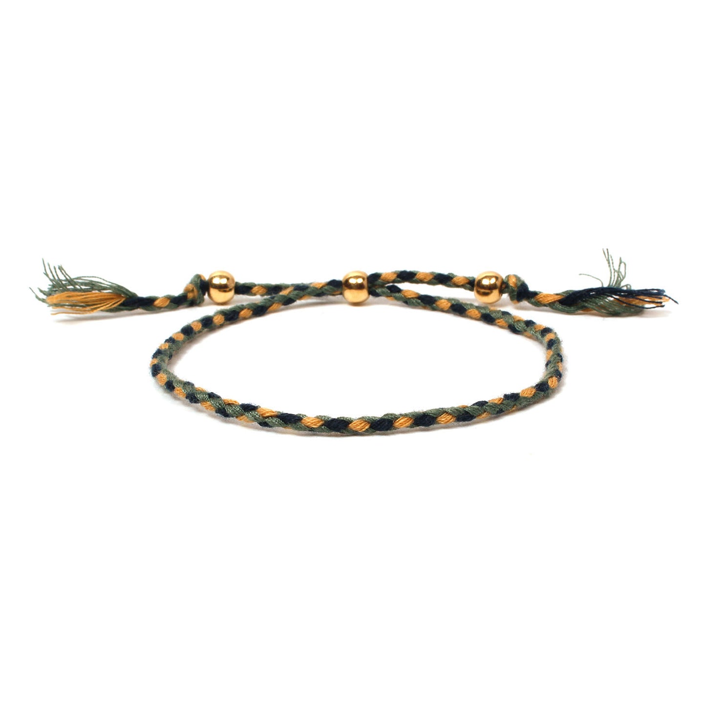 Custom cross-border jewelry Amazon hot sale new gold bead bracelet women's fashion hand-woven colored thread hand jewelry