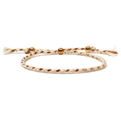 Custom cross-border jewelry Amazon hot sale new gold bead bracelet women's fashion hand-woven colored thread hand jewelry