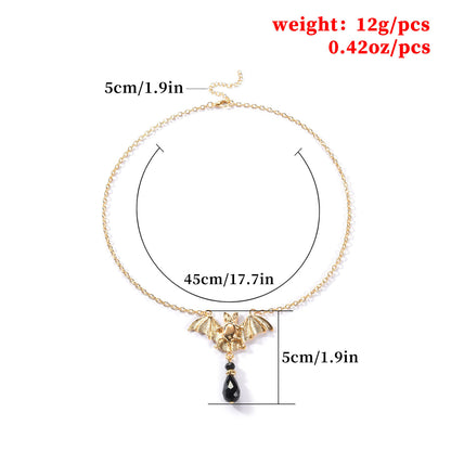 Exquisite, fashionable, simple, European and American women's alloy electroplating necklaces, alloy bat pendants, new jewelry