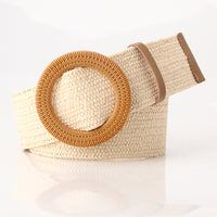 Round buckle beige