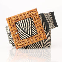 Square buckle khaki black