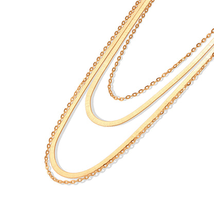 European and American cross-border jewelry, simple fashion twisted piece, multi-layer necklace, necklace, women, handmade fashion new temperament necklace