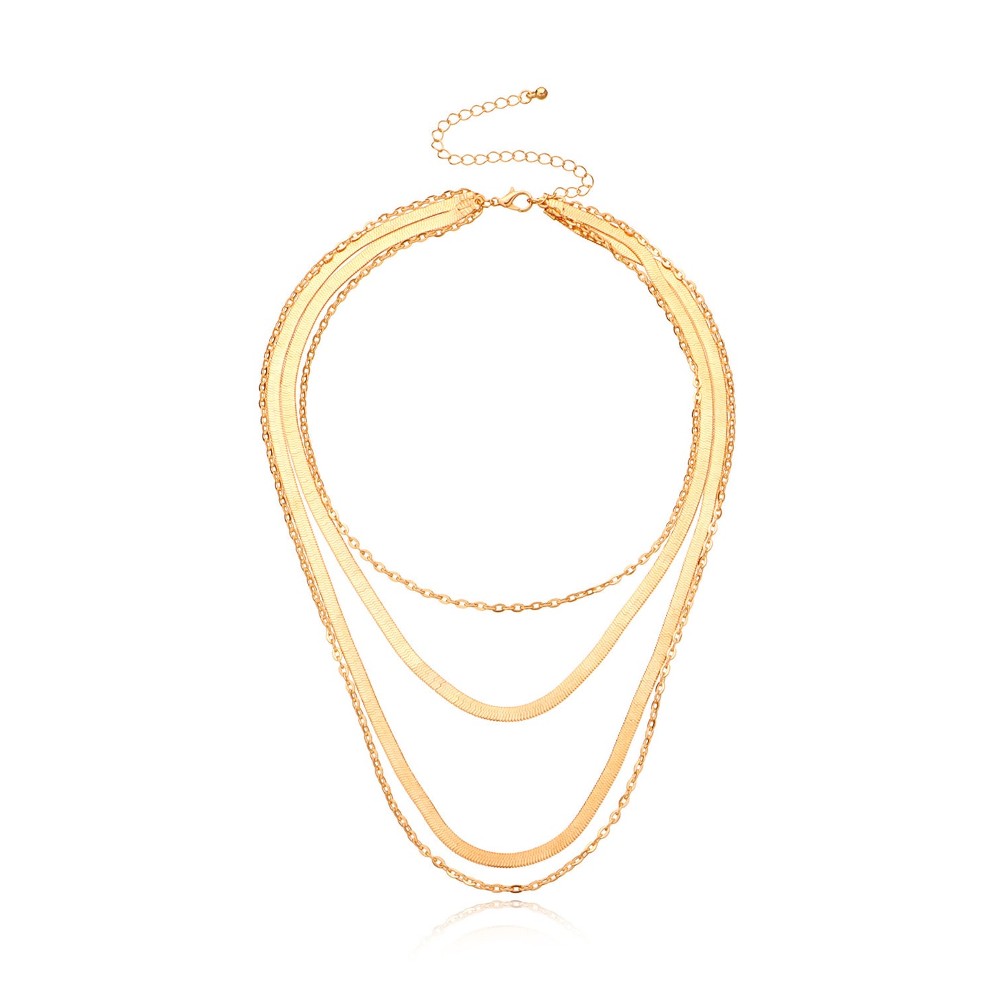 European and American cross-border jewelry, simple fashion twisted piece, multi-layer necklace, necklace, women, handmade fashion new temperament necklace