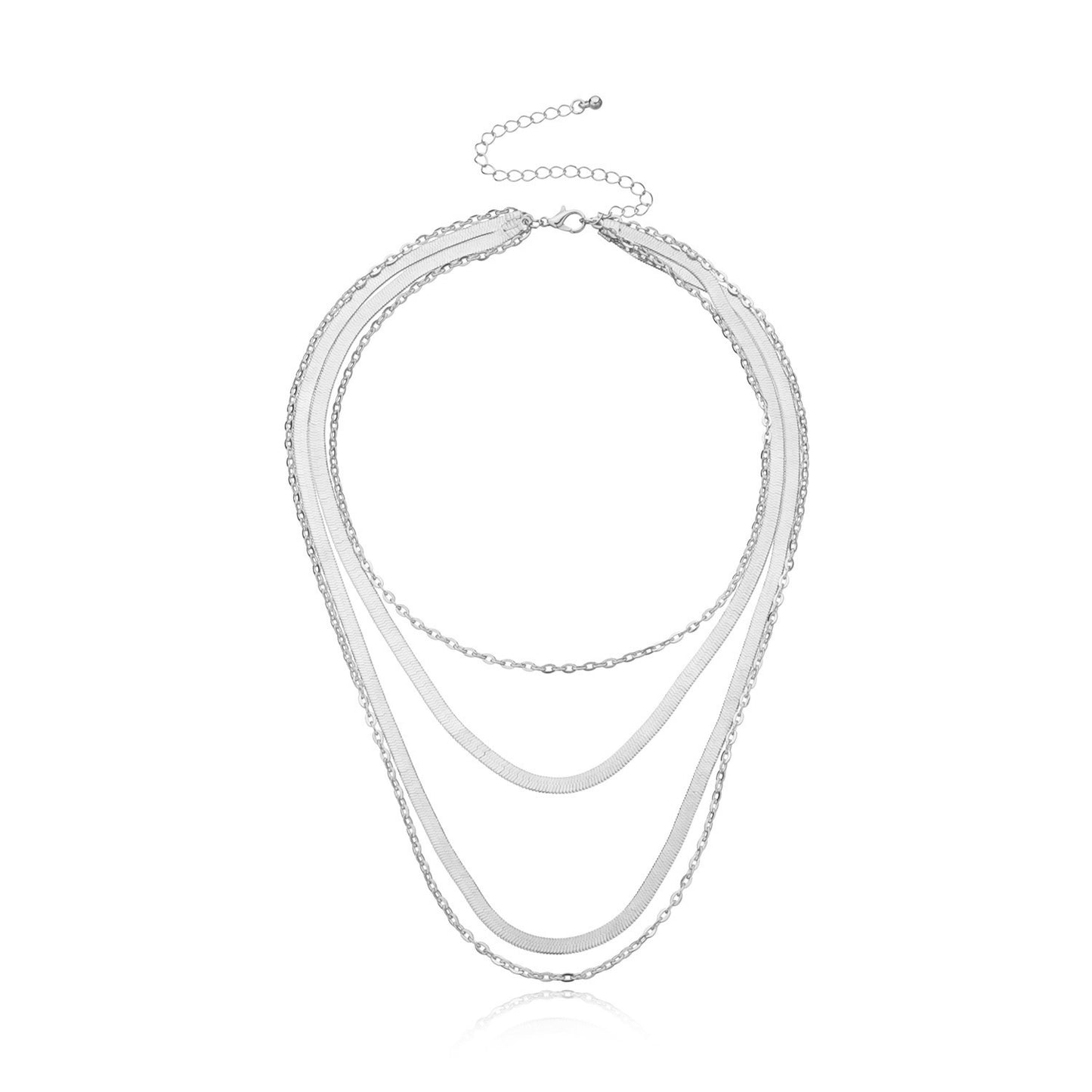European and American cross-border jewelry, simple fashion twisted piece, multi-layer necklace, necklace, women, handmade fashion new temperament necklace