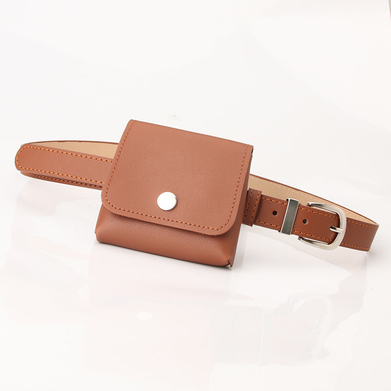 New Women's Waist Bag Belt Simple and Versatile Clothing Belt Detachable Multifunctional Small Bag Decorative Trouser Belt Drop Shipping