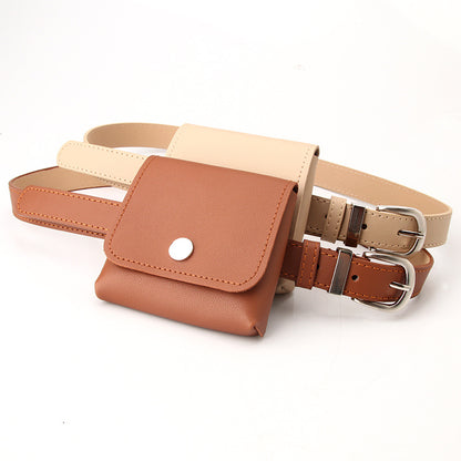 New Women's Waist Bag Belt Simple and Versatile Clothing Belt Detachable Multifunctional Small Bag Decorative Trouser Belt Drop Shipping