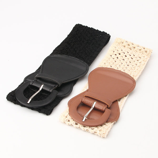 Women's fashion waist seal versatile dress clothing belt simple pin buckle elastic band girls' decorative belt