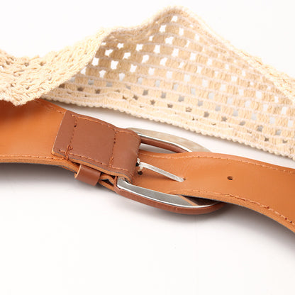 Cinto de moda para senhora versátil para a cintura, com fivela simples e elástica, ideal para vestidos e vestuário feminino.