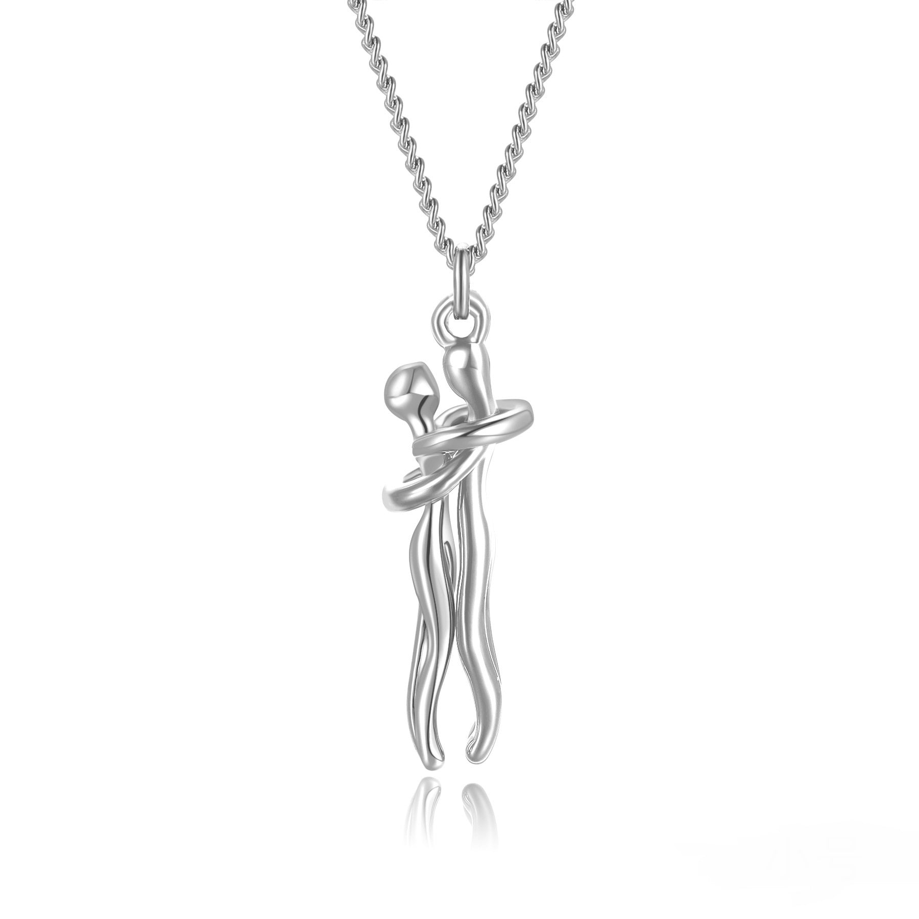 Hot Sale Affectionate Hug Necklace Couples Anniversary Valentine's Day  Gift Fashion Punk Street Style Pendant Necklace ShopyRight
