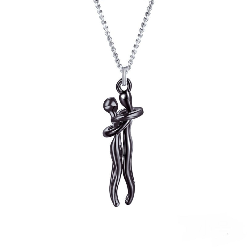 Hot Sale Affectionate Hug Necklace Couples Anniversary Valentine's Day  Gift Fashion Punk Street Style Pendant Necklace ShopyRight