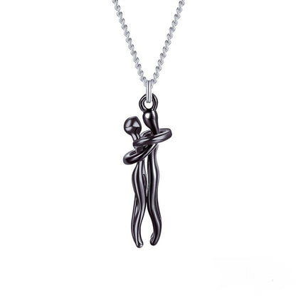Hot Sale Affectionate Hug Necklace Couples Anniversary Valentine's Day  Gift Fashion Punk Street Style Pendant Necklace ShopyRight
