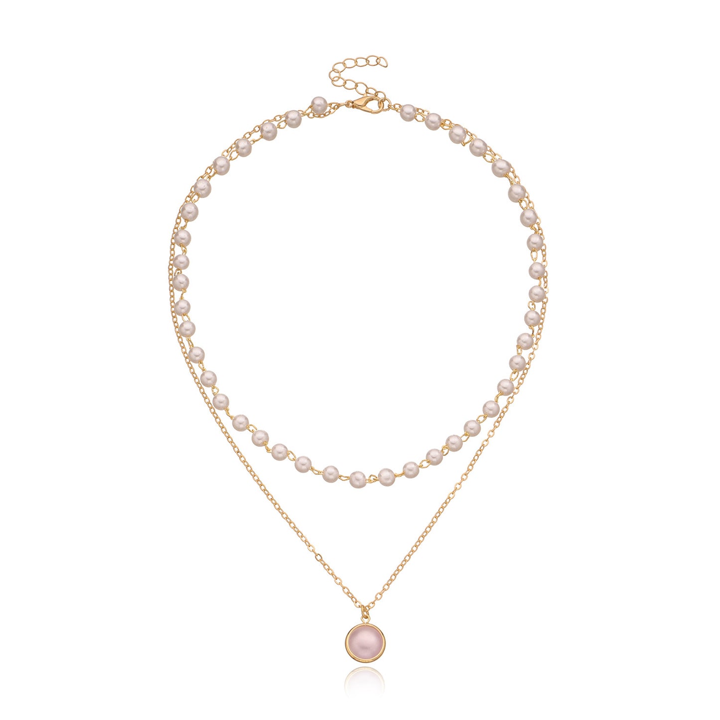 European and American cross-border jewelry, fashion seam pearl pendant, multi-layer necklace, female temperament, popular personality, new necklaces