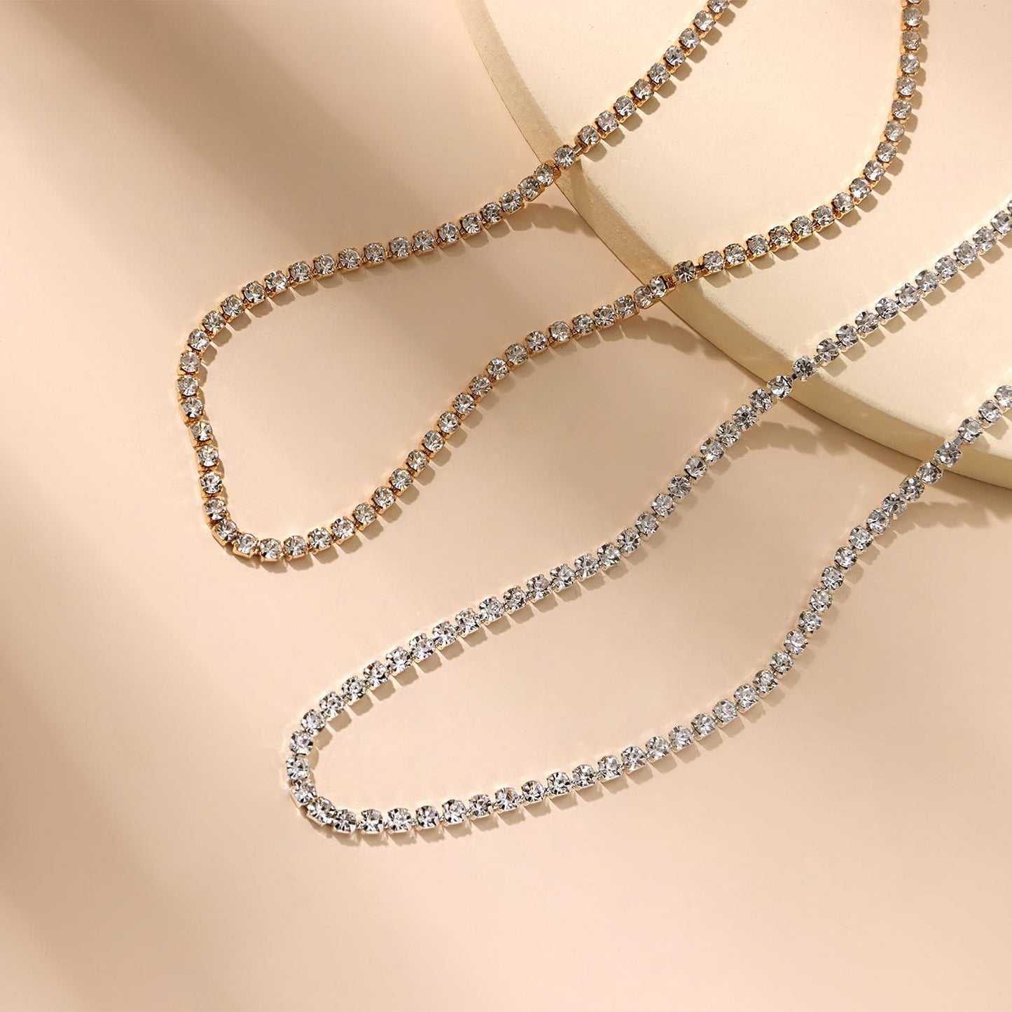 Wholesale new product design double claw chain simple necklace trend clavicle chain cross-border hot sale two-piece set