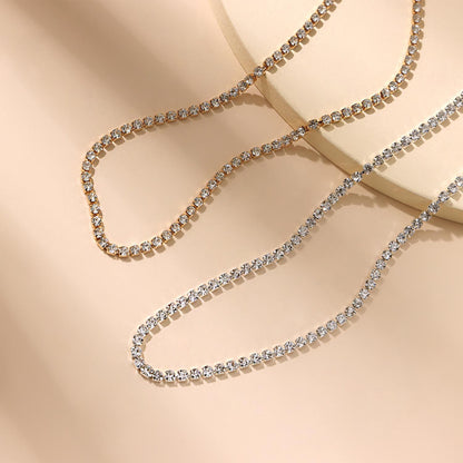 Wholesale new product design double claw chain simple necklace trend clavicle chain cross-border hot sale two-piece set