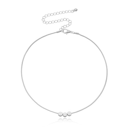 Cross-border new necklaces Fashion Geometric round pendant collar necklaces European and American cross-border jewelry