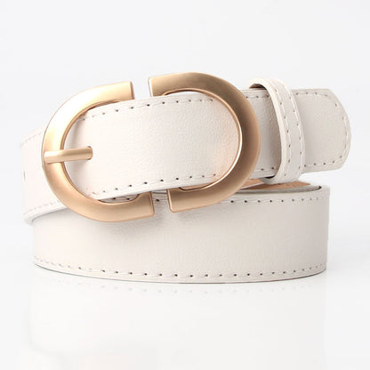 Korean version of the new versatile women's belt, trendy jacket belt, women's simple bare waist, imitation leather decorative belt