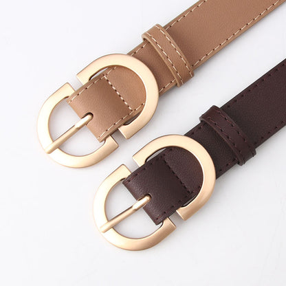 Korean version of the new versatile women's belt, trendy jacket belt, women's simple bare waist, imitation leather decorative belt
