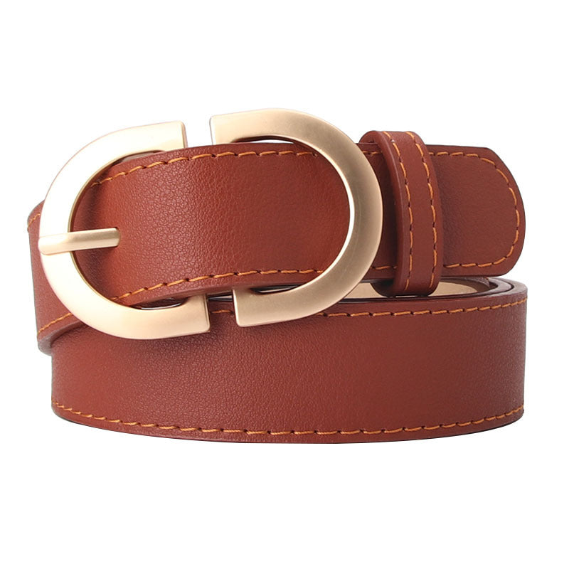 Korean version of the new versatile women's belt, trendy jacket belt, women's simple bare waist, imitation leather decorative belt