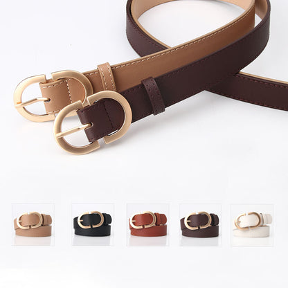 Korean version of the new versatile women's belt, trendy jacket belt, women's simple bare waist, imitation leather decorative belt