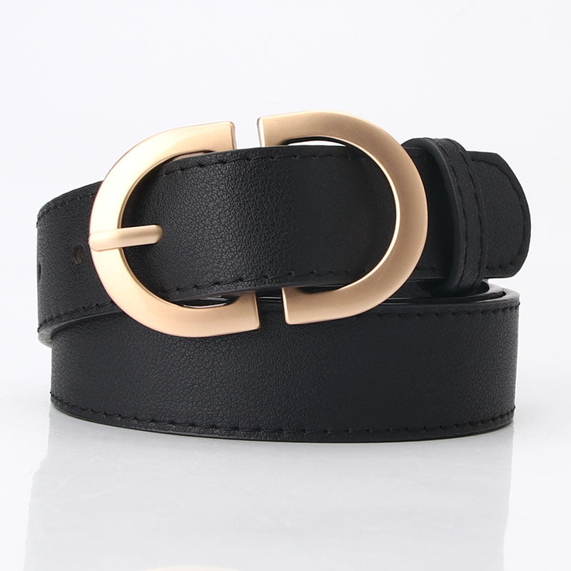 Korean version of the new versatile women's belt, trendy jacket belt, women's simple bare waist, imitation leather decorative belt