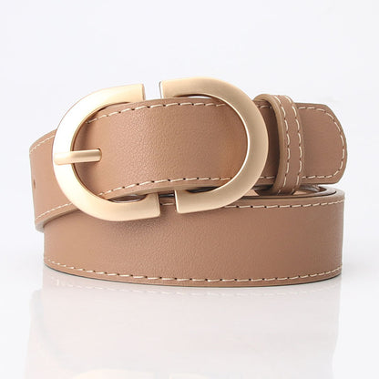 Korean version of the new versatile women's belt, trendy jacket belt, women's simple bare waist, imitation leather decorative belt