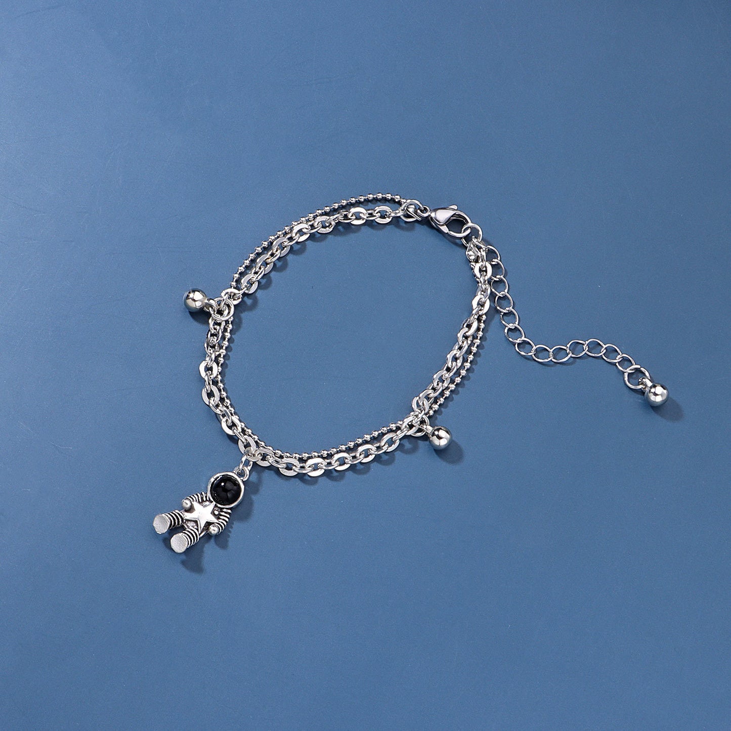 European and American cross-border jewelry ins forest astronaut pendant bracelet women's fashion personality double-layer jewelry