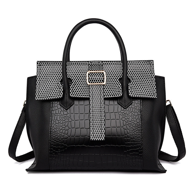Cross-border handbag 2026 new crocodile pattern bag women's fashion versatile commuter bag hot selling large capacity tote bag