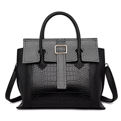 Cross-border handbag 2026 new crocodile pattern bag women's fashion versatile commuter bag hot selling large capacity tote bag