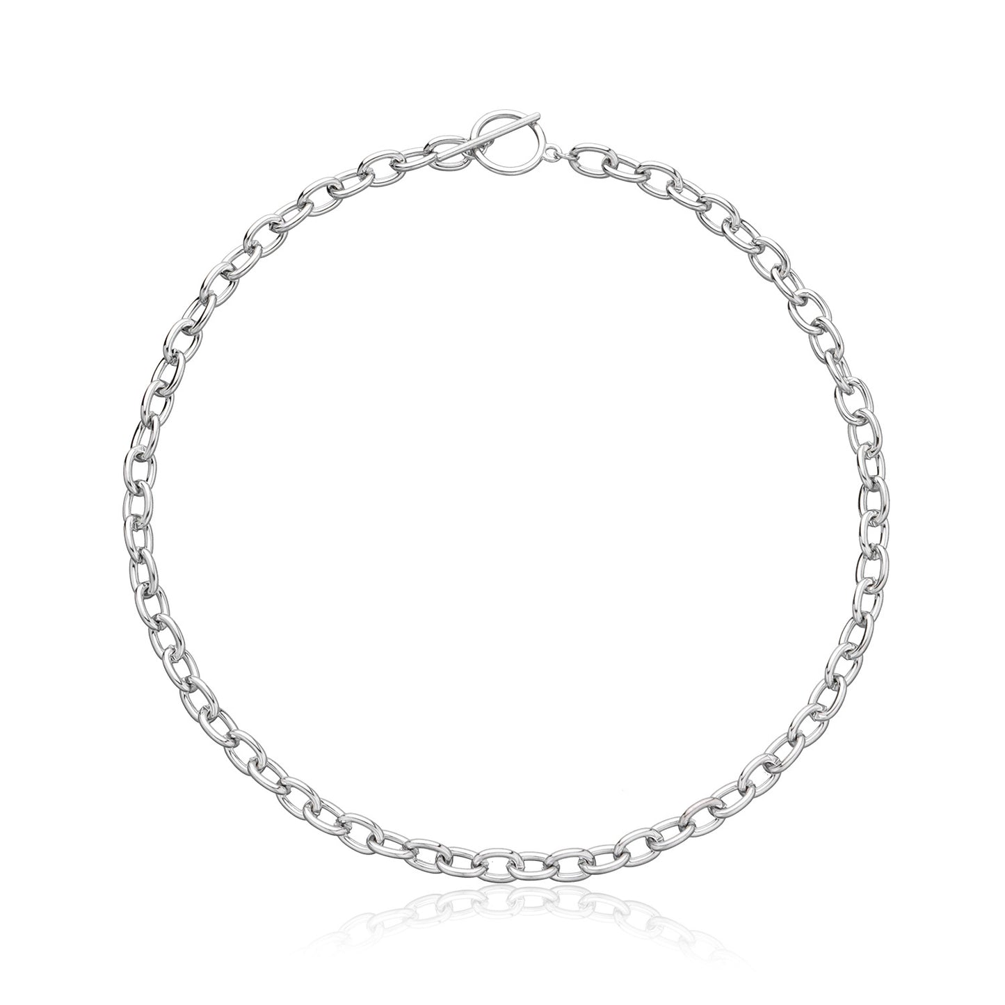 ins Harajuku hipsters, Hong Kong style, OT buckles, simple personality, thick chain necklaces, women's fashion and versatility, men's fashion necklace accessories