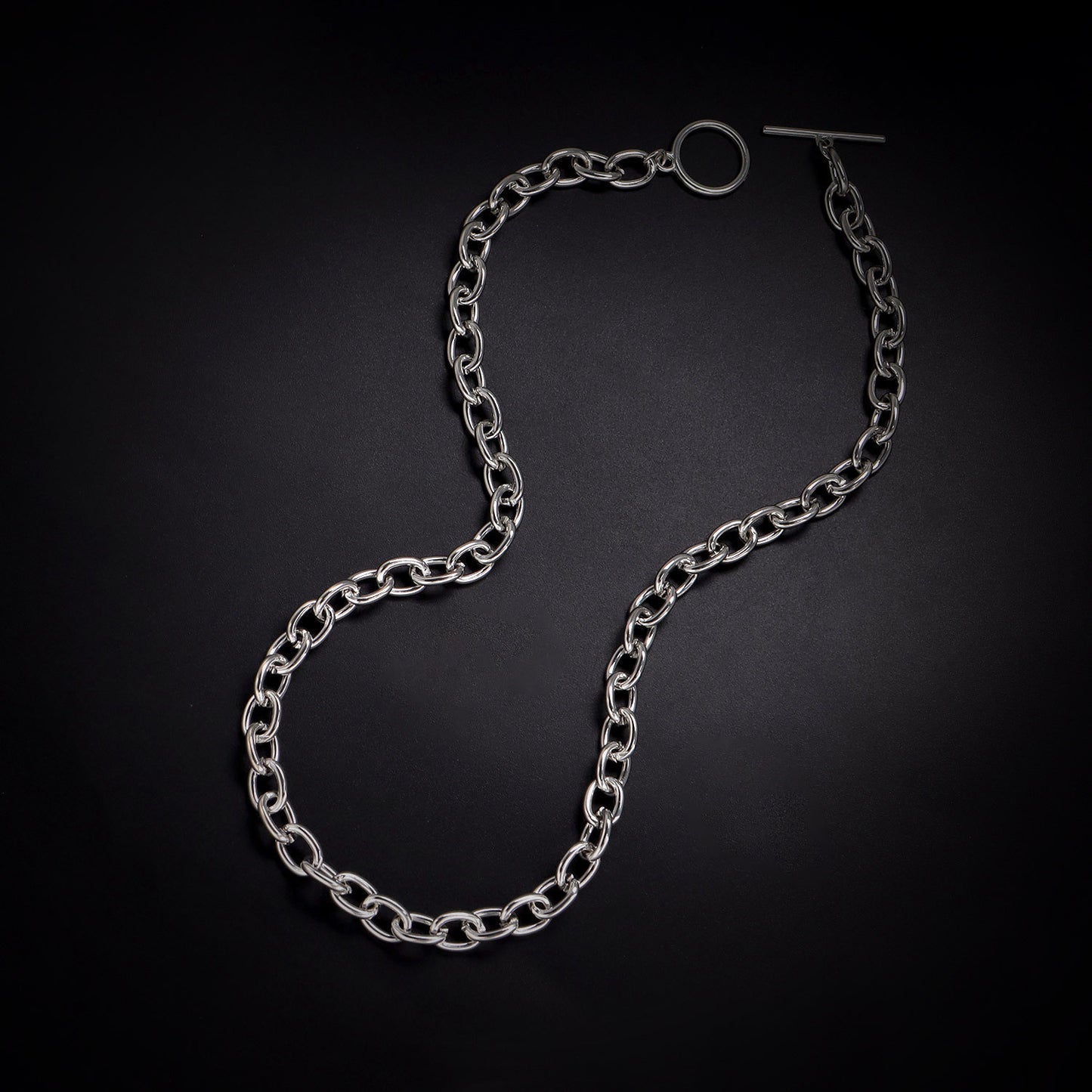 ins Harajuku hipsters, Hong Kong style, OT buckles, simple personality, thick chain necklaces, women's fashion and versatility, men's fashion necklace accessories