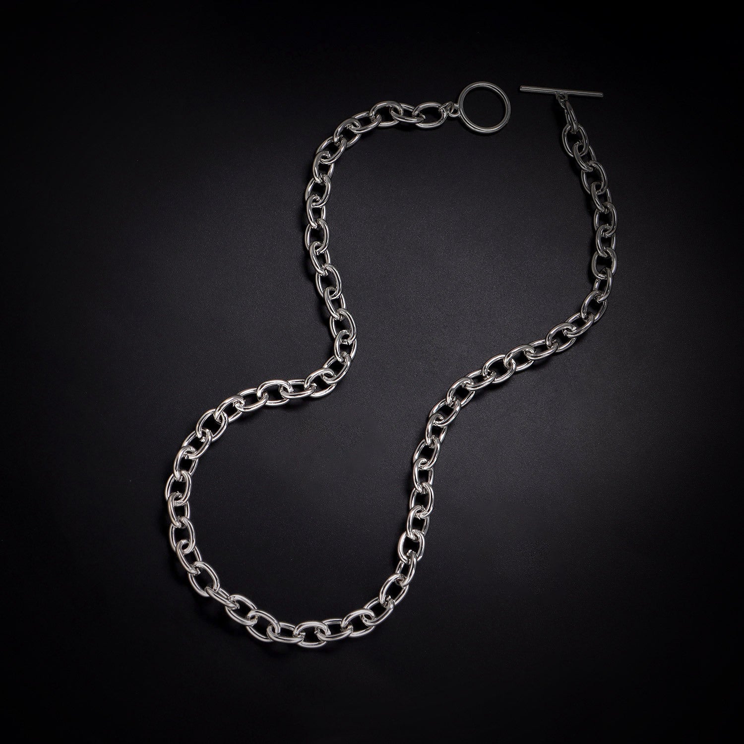 ins Harajuku hipsters, Hong Kong style, OT buckles, simple personality, thick chain necklaces, women's fashion and versatility, men's fashion necklace accessories